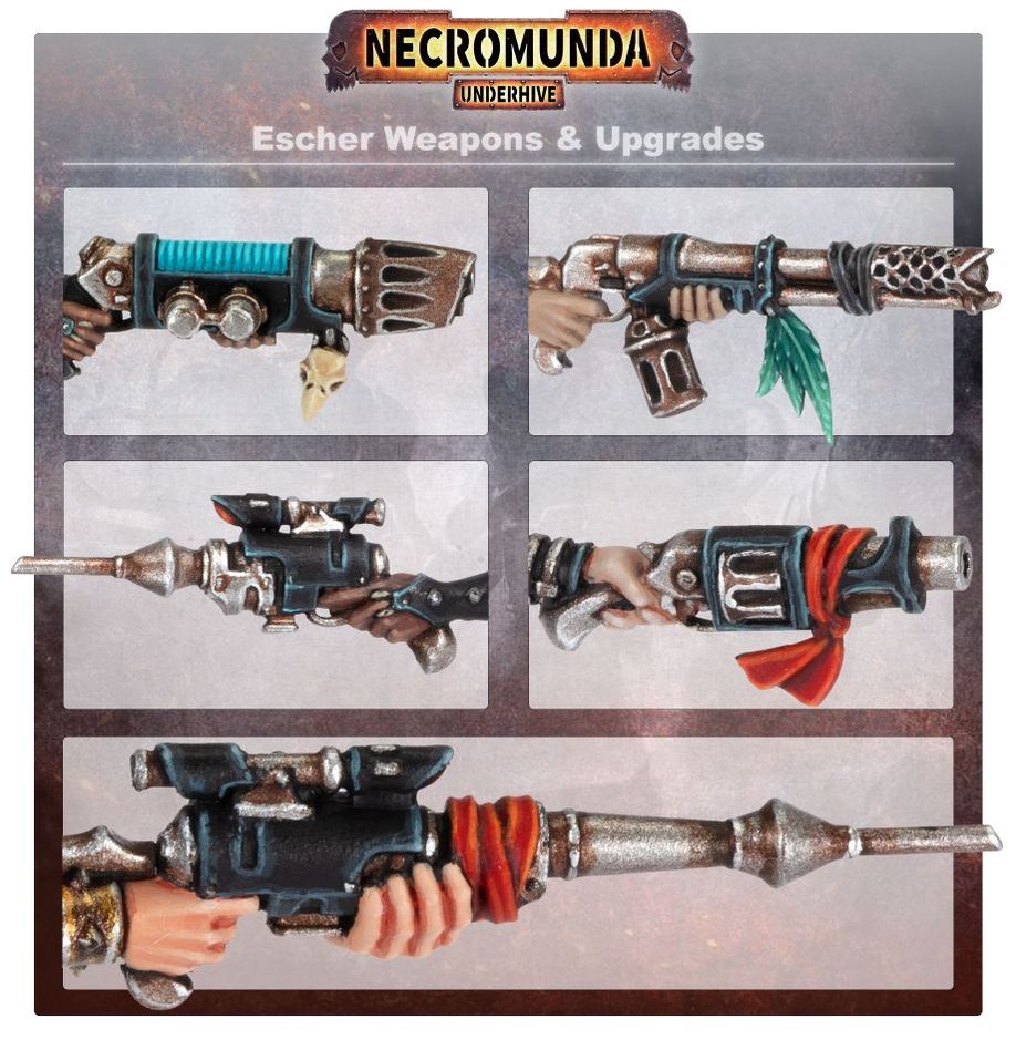 NECROMUNDA: ESCHER WEAPONS & UPGRADES