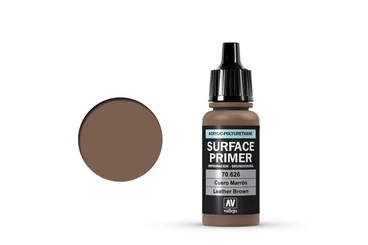 Surface Primer(Vallejo): Leather Brown (Cuero Marron) - 17 ml