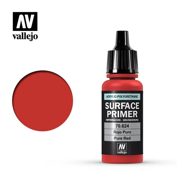 Surface Primer(Vallejo): Pure Red (Rojo Puro) - 17 ml