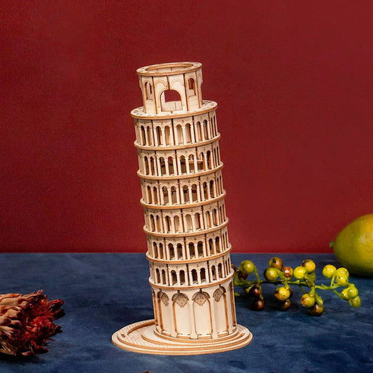 Robotime Rolife Leaning Tower Of Pisa 3D Wooden Puzzle Scale Model
